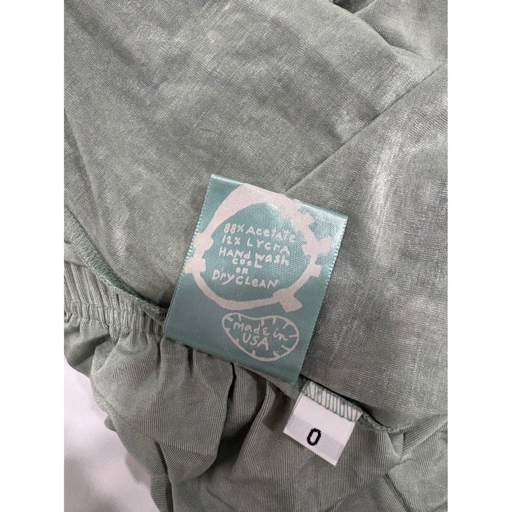 Bluefish Green Pull On Hand Printed Pants Artsy Art To Wear Size 0 Vintage - Picture 11 of 15